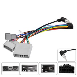 SZSAUTO Car Radio Wiring Harness Kit XE17-17Pin Stereo Wiring Harness Adapter Connector with 20Pin SWC Plug, Radio Wire Harness for Car Stereo Wiring Harness Replacement