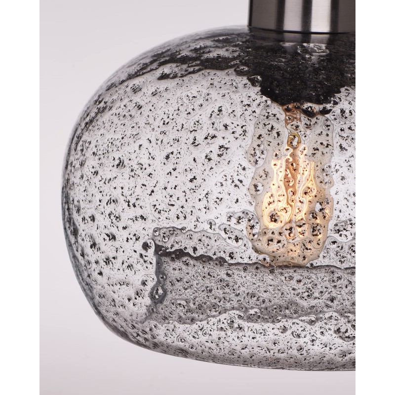 CASAMOTION Pendant Lighting Handblown Glass Drop Ceiling Lights, Modern Rustic