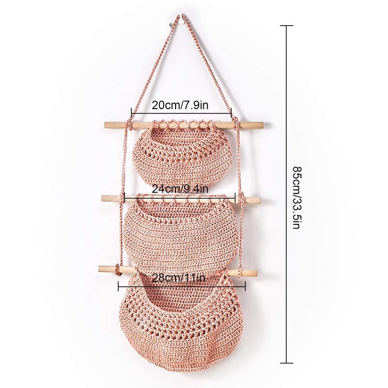 GDWD Set of 3 Hanging Bags, Hanging Organiser, Door Wall