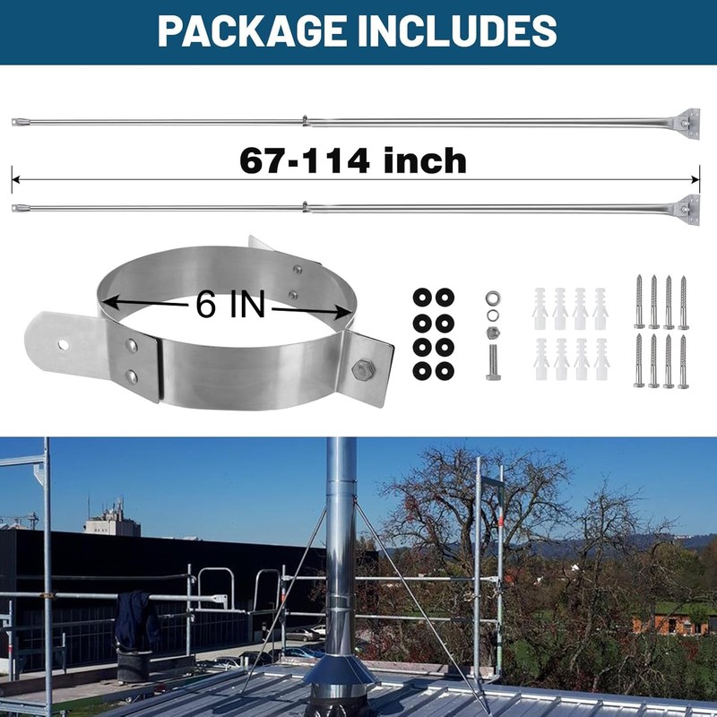 2025 Update 6" Extended Roof Bracket Kit, Adjustable Extended Roof