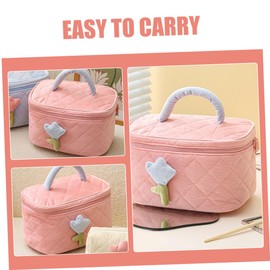 Vaguelly Cute Makeup Bag for Women Style Cosmetic Storage Bag Portable Travel Toiletry Organizer with Ample Space for Makeup Jewelry Accessories