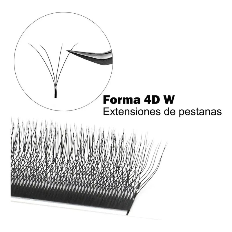 Extensiónes De Pestañas Nagaraku W Shape 4d Mix 8-15mm
