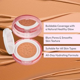 Ruby Kisses Base De Maquillaje En Cojín, Maquillaje Coreano De Cobertura Total, Ligera Y Duradera, Acabado Natural Y Luminoso Que Dura Todo El Día... 