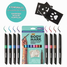 BIC - Marcador de tatuaje temporal BodyMark, colores surtidos, 8 unidades