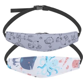Tomedeks 2 Packs Child Seat Headrest,Car Seat Head Support for Kids,Baby Car Accessories,Adjustable Head Seat Strap Baby Belt Support Headband Baby Head Support Car Seat for Baby Sleep(A)