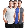 NELEUS Men's 3 Pack Running Tank Tops V Neck Sleeveless