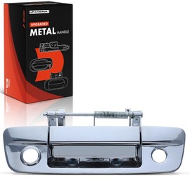 A-Premium Upgraded Metal Tailgate Handle Liftgate Latch Handle with Keyhole Compatible with Ram 1500, 2500, 3500, 2013-2018, Chrome, Replace# 68197873AA-ACHMT