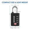 4 Pack TSA Approved Travel Luggage Locks 4-Digit, Open Alert