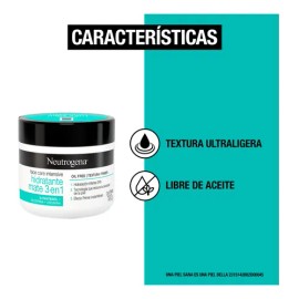 Neutrogena Hidratante Facial 3 en 1 con D-Pantenol | Mate, 100g