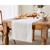 Wracra Embroidered Table Runner Irregular Willow Leaf Table Runners 48