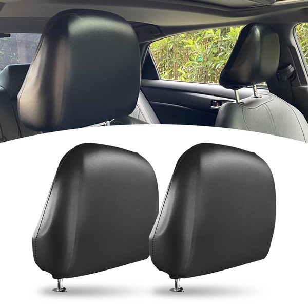 DACIRTY 2 PCS Full Wrap Front Seat Headrest Cover, Comfortable