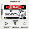 Venicor Raccoon Sign Decor - 8 x 12 Inches -