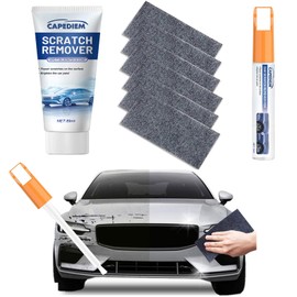 8Pcs Nano Sparkle Cloth Car Scratch Remover,Black Touch Up Paint for Cars, Easy & Quick Black Car Paint Scratch Repair, 2 in 1 Automotive Touch up Paint Pen 0.4 oz, Nano Sparkle Cloth