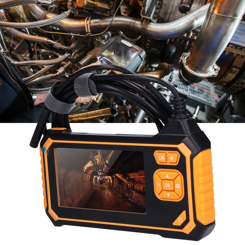 Industrial Endoscope Camera HD 1080P Waterproof Borescope Single Lens 4.3in