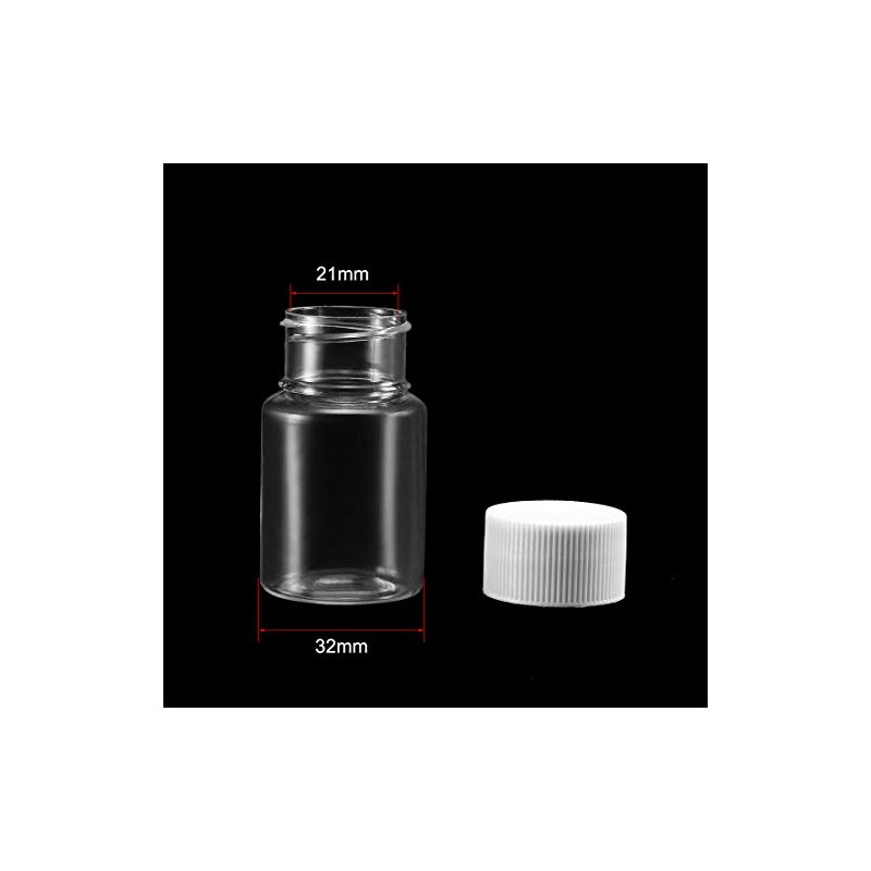 sourcing map Plastic Lab Chemical Reagent Bottle 30ml/1oz Wide Mouth