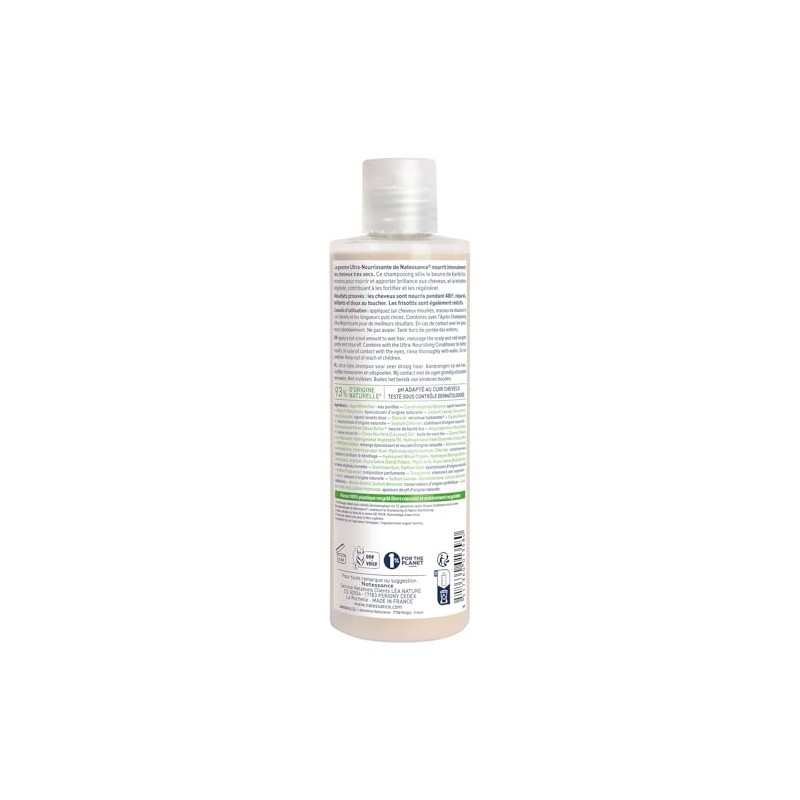 Natessance Ultra-Nourishing Naturel Shea Conditioning Shampoo, 250 ml