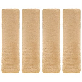sourcing map 4pcs Car Seat Belt Pad Soft Fiber Seatbelt Shoulder Strap Covers Comfortable Driving Cushion Universal Car Accessories for Car, Light Tan