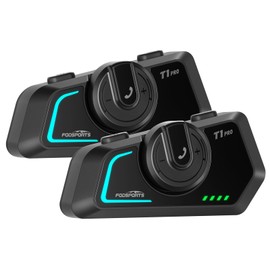 FODSPORTS Motorcycle, Incom, T1 Pro, 4 People Simultaneous Calling, Bluetooth 5.4, HIFI Sound Quality, 5 Noise Cancellation, FM Radio, Music Sharing, One-Touch Pairing, Communication Reconnection