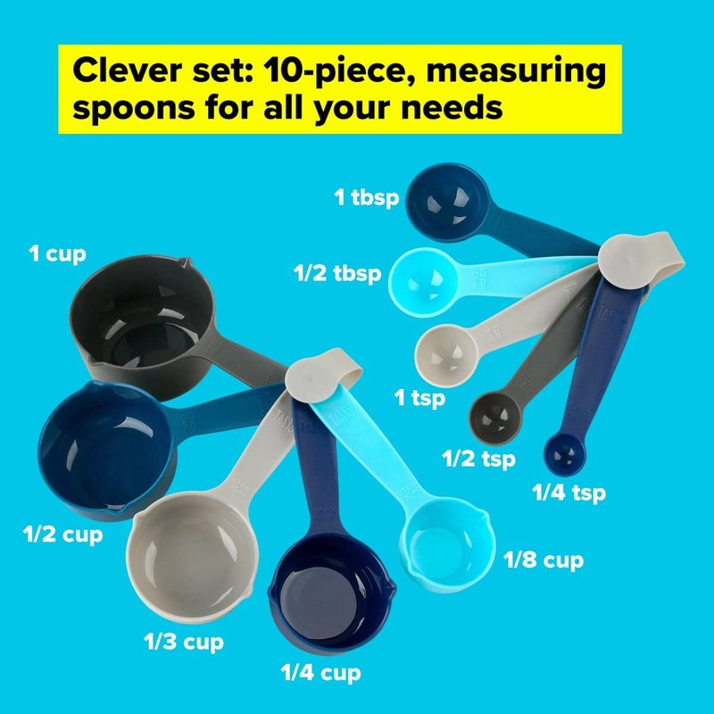 Tasty 10-Piece Measuring Cups and Spoons Set, Measuring Cups for