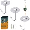 Stainless Steel Ceiling Hooks for Hanging Plants 3 Pack -