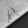 HZMAN Medieval Sword Dangle Drop Earrings for Men Women Stainless
