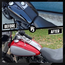 cooideamoto Lower Dash Panel Extension Lower Tank Dash Panel Fit For Harley Softail Fat Boy Heritage Softail FLSTF FLSTC FLSTS FXSTB FXST 2000-2017 (Chrome)
