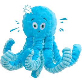 Dog Toys for Aggressive Chewers Squeaky Dog Toys Octopus-Tug of War Dog Toys for Large Breed Tough Interactive Stuffed Dog Chew Toys for Puppies Small & Large Dogs