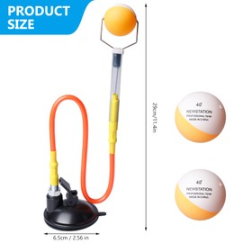 BORDEAG Ping Pong Trainer, PVC Ping Pong Training Device with 2 Balls, Table Tennis Trainer, Table Tennis Trainer, PVC Adjustable Table Tennis Ball for Table Tennis Training Indoors, Outdoors, with