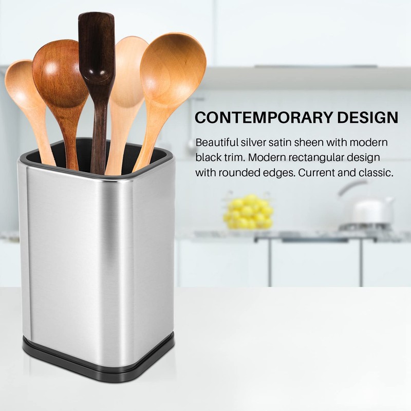 Bruafsir Stainless Steel Kitchen Utensil Holder, Kitchen Cutlery Storage, Utensil