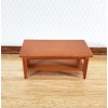 Town Square Miniatures Dollhouse Miniature Coffee Table with Shelf Walnut