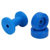 3pcs Trailer Bow Stop Roller Blue PVC Keel Roller Wear