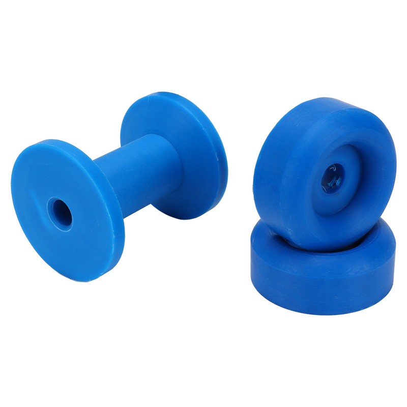 3pcs Trailer Bow Stop Roller Blue PVC Keel Roller Wear