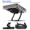 YTech Laptop Stand,with 360°Rotating Base,External Cooling Fan,Adjustable RGB Lighting,Ergonomic Foldable