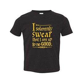 I Solemnly Swear That I Am Up to No Good Toddler Infant T-Shirt (Black, 3T)