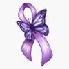 Purple Butterfly Epilepsy Awareness Bumper Sticker Vinyl Decal 5"