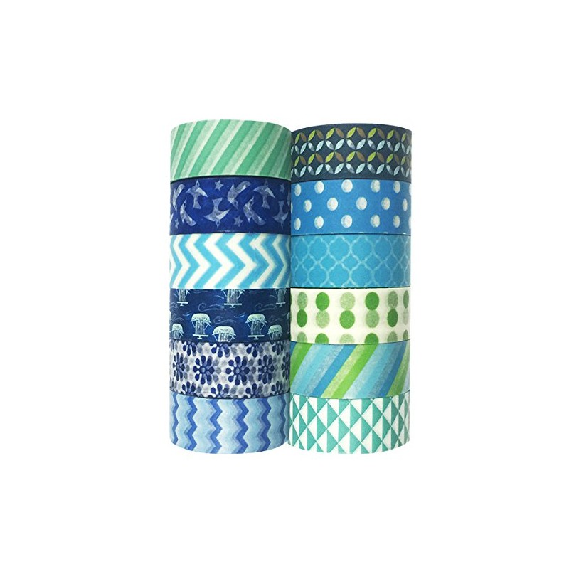 AllyDrew decorativo de carrocero cintas de Washi (juego de 12)