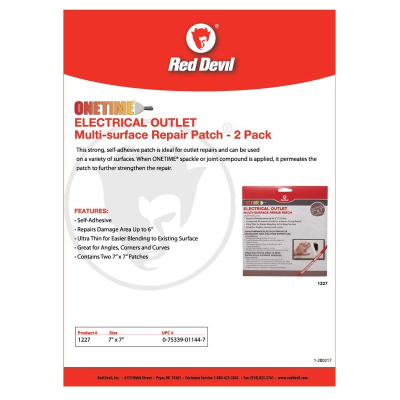Red Devil 1227 1time Multi Surface Repair Patch - 2