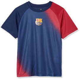 Icon Sports Boys' Standard FC Barcelona Training Shirt, Navy, Youth Large