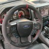 Black Perforated Leather & Suede Red Thread Auto DIY Steering