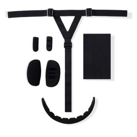 Yuyongshuai Softball Face Mask Defense Pads, Defense Softball Fielders Mask Liner Pads, Includes: 1 Forehead pad, 2 Side Pads, 2 Chin Cups, 1 Ponytail Strap, 1 Large Super Glue Magic Hook