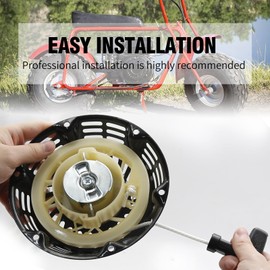 Recoil Starter Pull Start Assembly Replacement for Predator 212 196cc 212cc 224cc 6.5HP 7HP OHV Engine Replacement for Coleman Ct200u Bt200x CT200u-ex KT196 Go Kart Mini Bike Generator Lawnmower Part