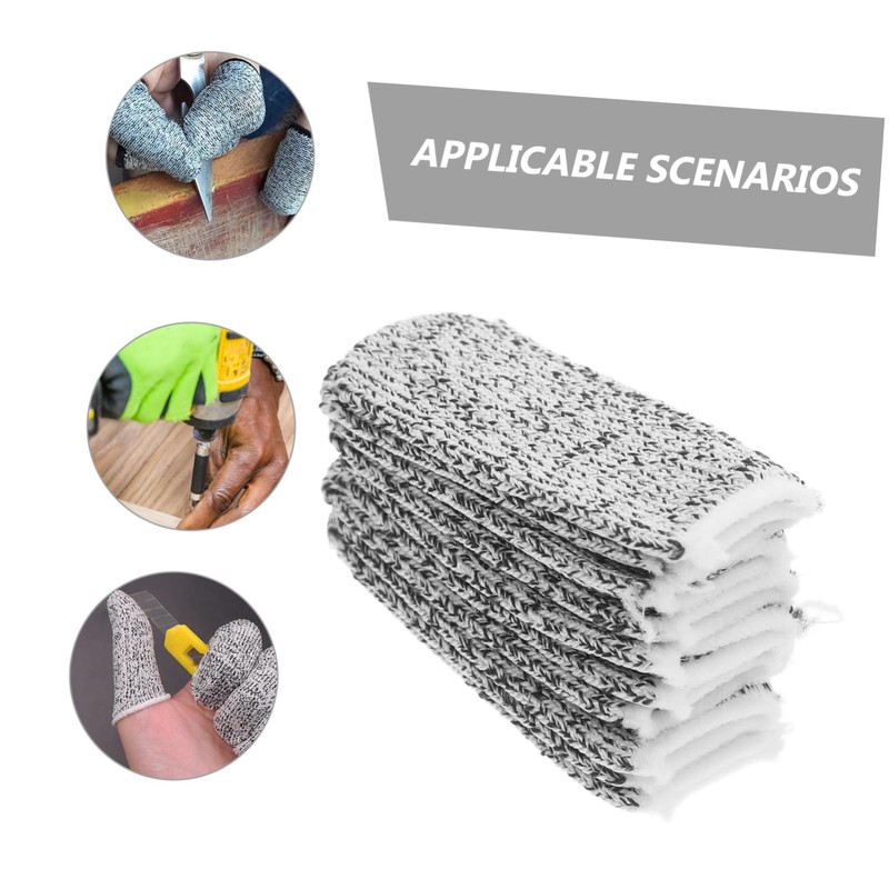 CIYODO 10pcs Lightweight Cut Resistant Finger Cots Finger Protectors for