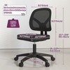 TTD TIANTIANDA Mesh Back Armless Computer Office Desk Chair Swivel
