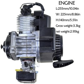 Unbranded/Generic 49cc 2 stroke Engine Motor &Electric Motor Quad Pocket Pit Dirt Bike ATV Scooter