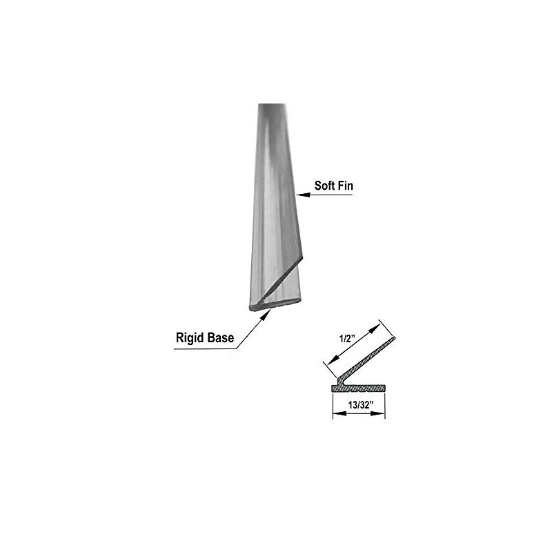 Gordon Glass® Clear Vinyl Jamb Seal for Framed and Frameless