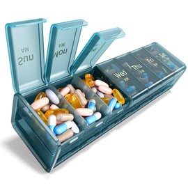 Extra Large Weekly Pill Organizer 2 Times a Day, XXL Pill Box 7 Day