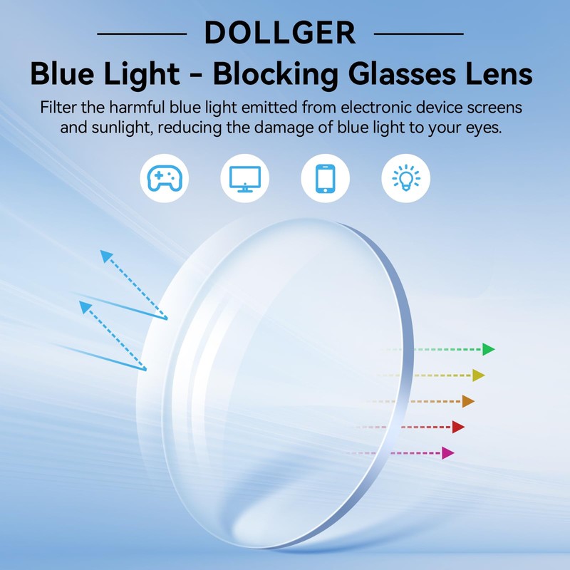 Dollger Oval Blue Light Glasses for Women Men Fashion Retro