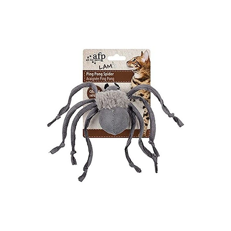 ALL FOR PAWS Lamb Ping Pong Spider Catnip Toy