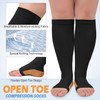 3 Pack Open Toe Compression Socks for Women and Men,