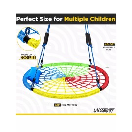 LAEGENDARY Saucer Swing for Kids & Adults - Holds up to 700 lbs